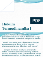 Hukum Pertama Termodinamika Adalah Perluasan Bentuk Dari Hukum