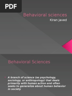 Behavioral Sciences: Kiran Javed