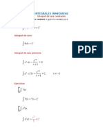 Ejercicios de Integrales Inmediatas