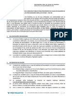 Edital da Procuradoria Geral do Estado de Rondônia
