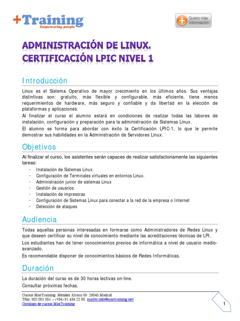 Curso Administración de Linux Certificación Lpic 1 | PDF | Archivo de ...