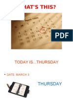 What Day Is It Today? Thursday Document