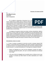 Carta Fundacion Danielle Mitterand a Chile Transparente