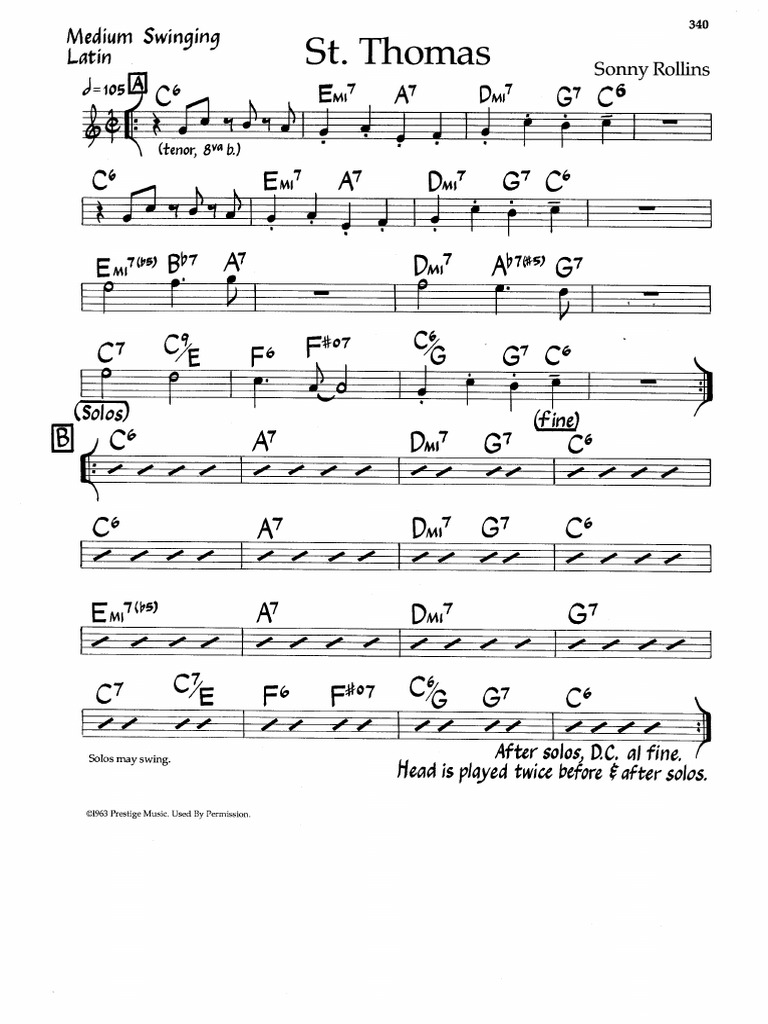 ST Thomas Lead Sheet PDF