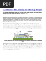 An Efficient RDL Routing For Flip Chip Designs