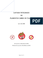 Listado de Alimentos Libres de Gluten 2013