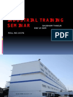Industrial Training Seminar Shubham Thakur