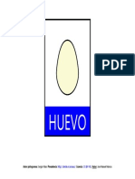 Mapa Semántico Con Pictogramas de ARASAAC Sobre El Concepto HUEVO