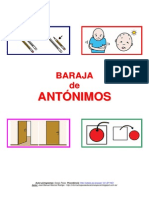 Baraja de Antonimos con pictogramas de ARASAAC.