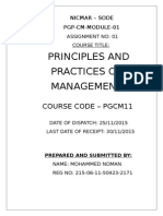 Principes and Practices of Management