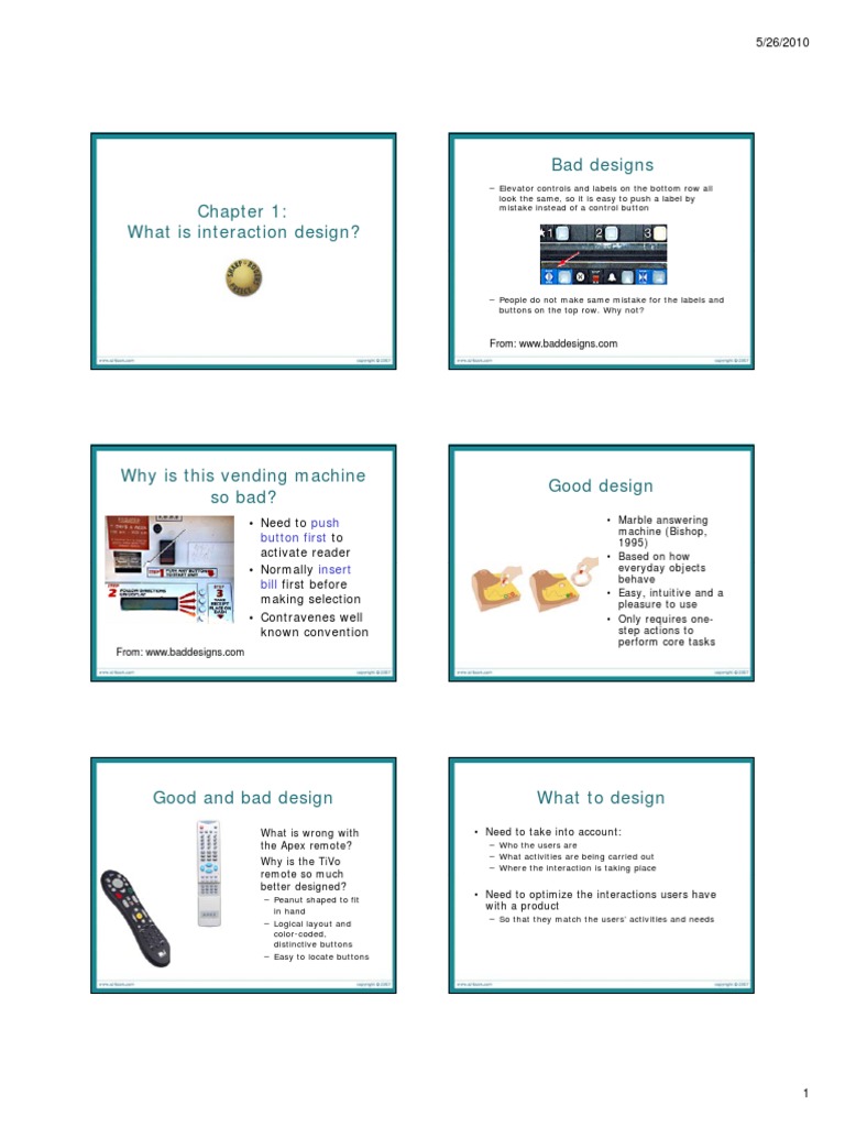 Chapter1 Interaction Design | PDF | Human–Computer Interaction | Usability