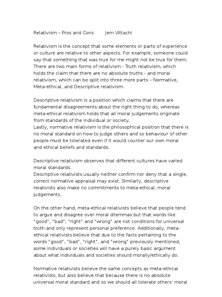 Cultural relativism essay 200 words picture