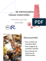 Support cours de MEMORISATION CLASSES MATERNELLES