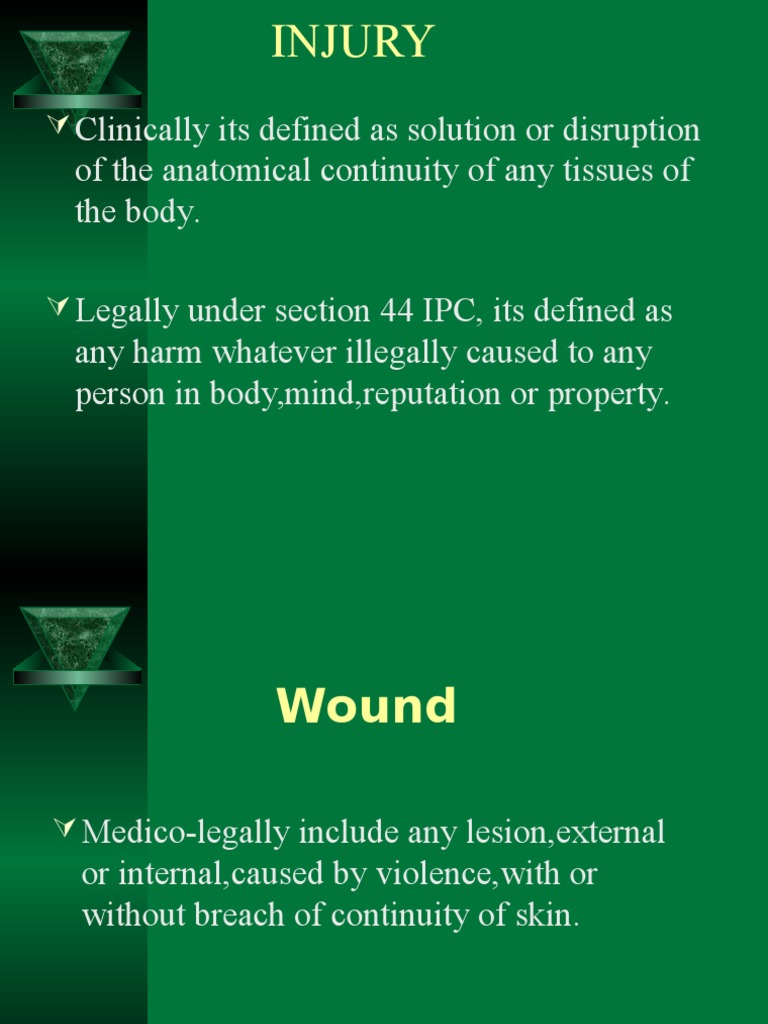 Injury Forensic Medicine | PDF | Law