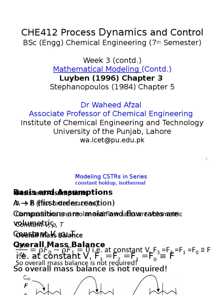3 Cstr In Serries Pdf Enthalpy Chemical Reactor