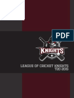 League of Cricket Knights - Brochure