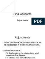 Final Accounts: Adjustments