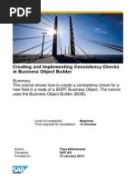Creating and Implementing Consistency Checks in Business Object Builder