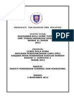 Kertas Kerja Pertandingan Bola Sepak UTHM 2012 PPG Sem 2