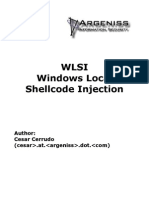 Windows Local Shellcode Injection WLSI