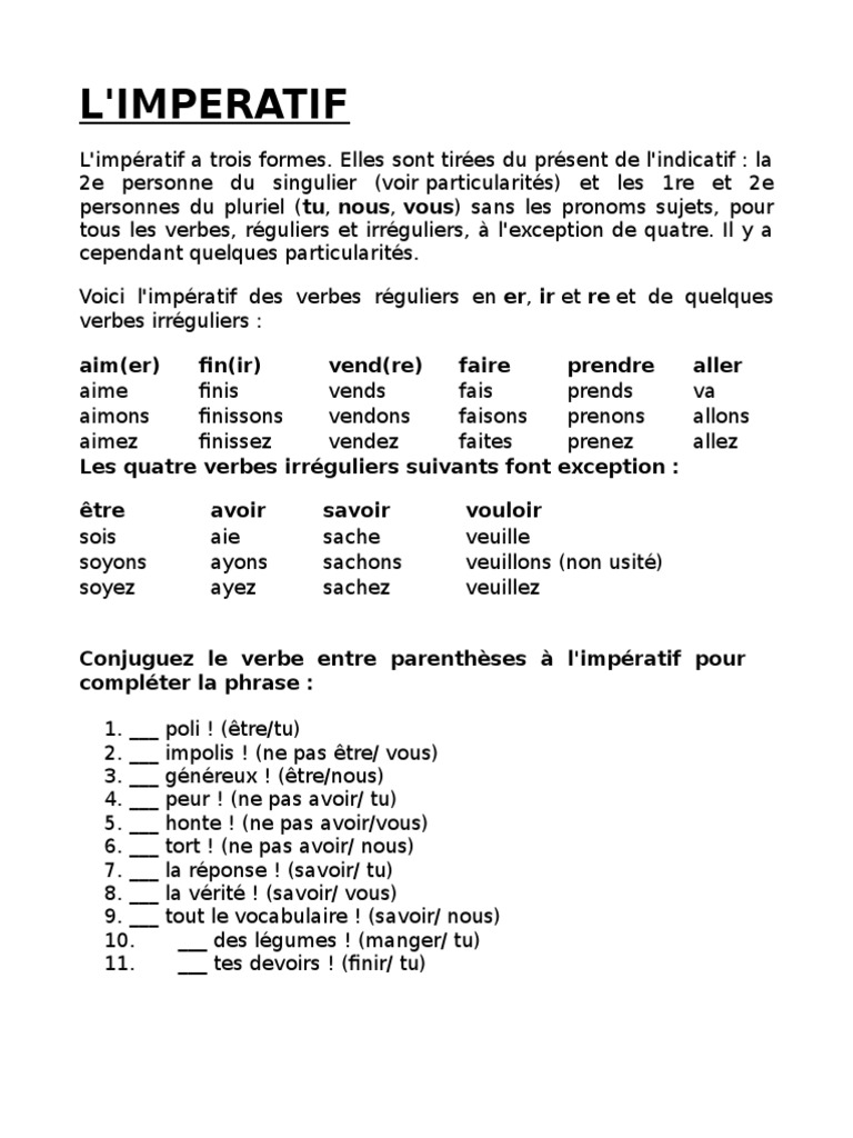 Conjuguer Les Verbes Entre Parentheses