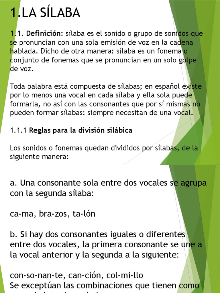 Reglas de Silabeo en Español | PDF | Sílaba | Vocal