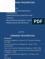 Cámaras frigoríficas: Características y cálculo de carga térmica