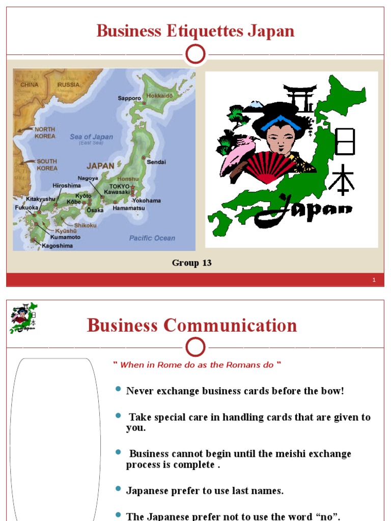 Business Etiquettes Japan | PDF | Human Appearance | Clothing