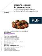Meatballs in Tomato Sauce Recipe