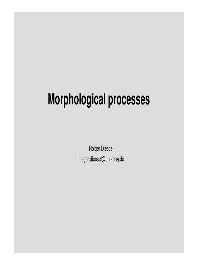 Morphological Processes Guide | PDF | Morphology (Linguistics) | Word