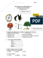 Evaluare Initiala Stiinte