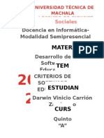 Criterios de Software Educativo