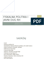 Fiskalna Politika I Javni Dug RH Finalna Prezentacija