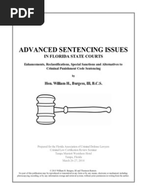 Advanced Issues in Florida Sentencing 2015