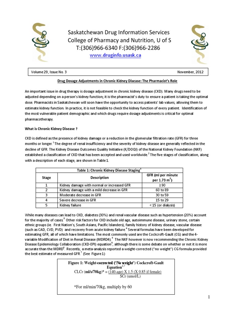 Saskatchewan Drug Information Services College of Pharmacy and Nutrition, U of S T (306) 966