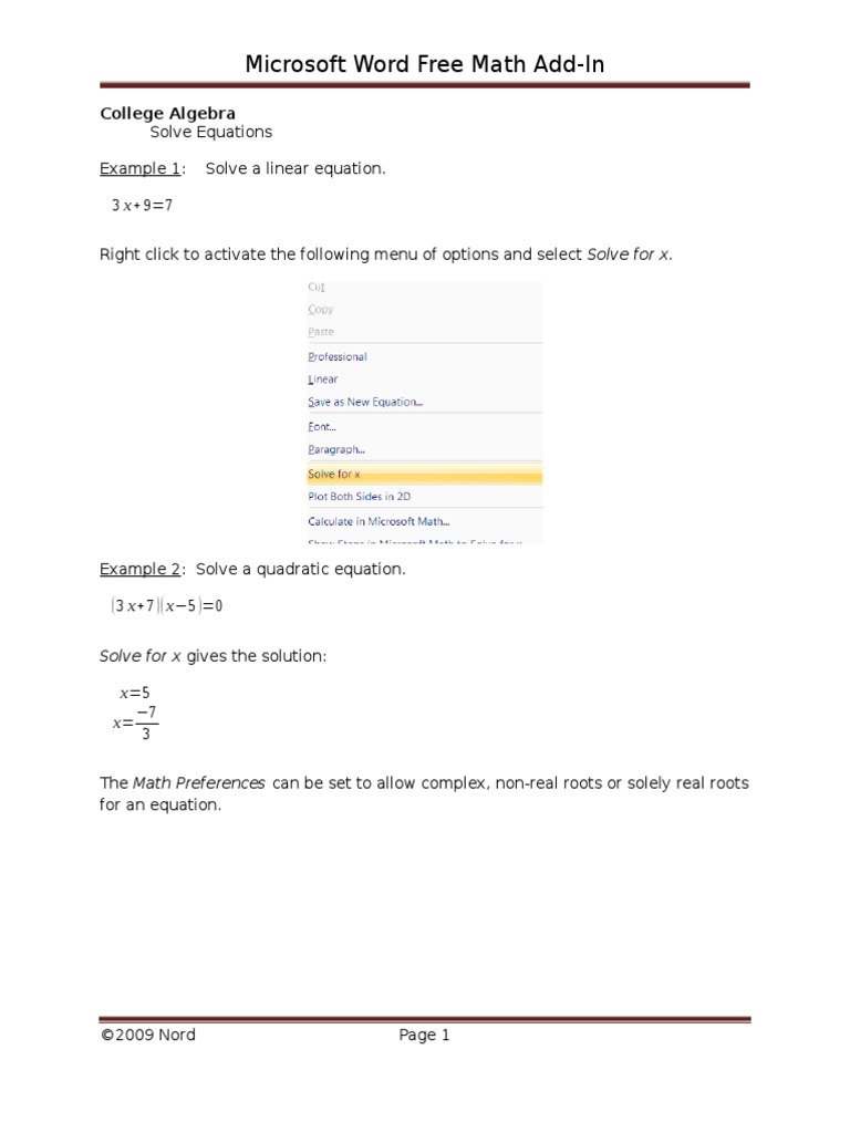 College Algebra Problems | PDF | Equations | Polynomial