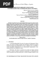 Aspectos Interdisciplinares Sobre Língua e Linguagem