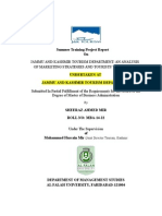 J&K Tourism Department Project Report Analysis of Marketing Strategies