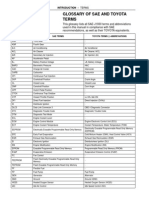 Glossary of Sae and Toyota Terms