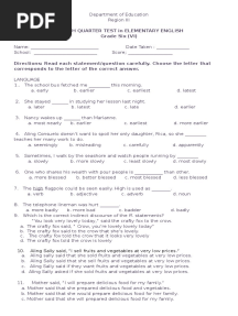 4th Periodical Test in English VI