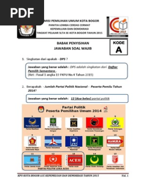 Contoh Soal Dan Jawaban Tungsura Pilgub - Jawaban Buku