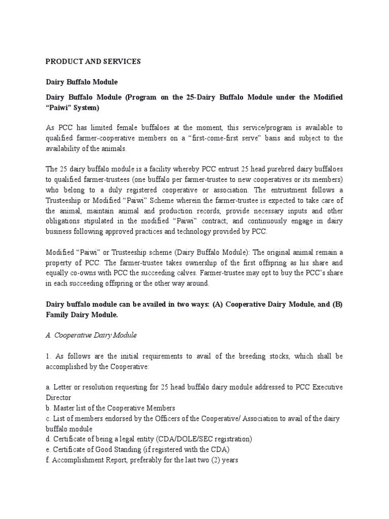 A. Cooperative Dairy Module | PDF | Dairy Farming | Milk