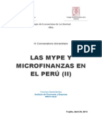 Las MYPE y Microfinanzas en Perú