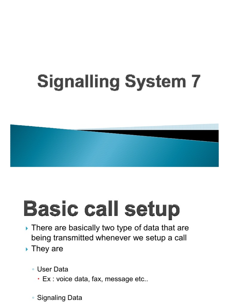 Signalling System 7 Overview | PDF | Packet Switching | Signaling ...