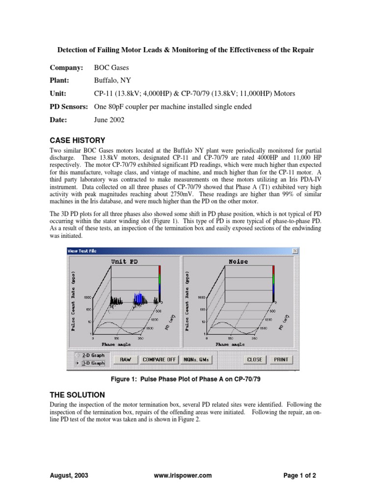 Lead Off Detection in Motor Repairs | PDF | Electricity | Electromagnetism