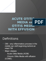 Acute Otitis Media Otitis Media With Effusion