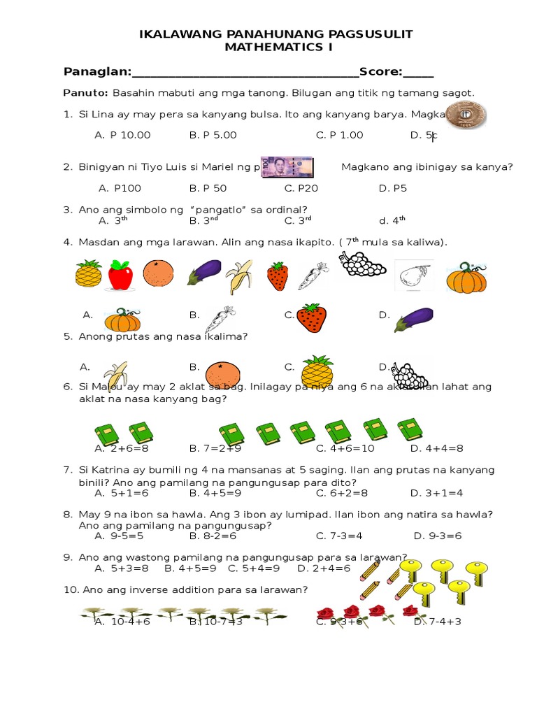 2nd PT MATHedited Tagalog PDF