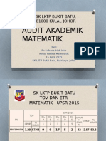 Audit Akademik 15 April 2015 Panitia Matematik