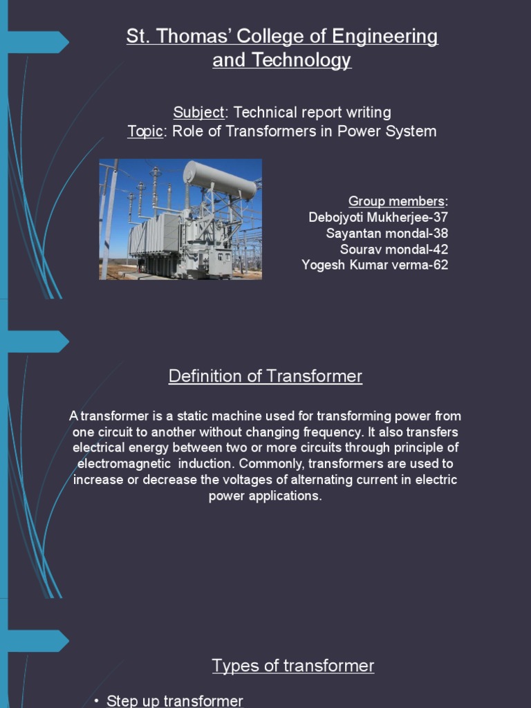 Role of Transformers in Power Systems | PDF | Technology & Engineering