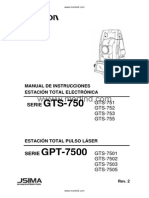 Topcon Serie GPT7500 Espanol